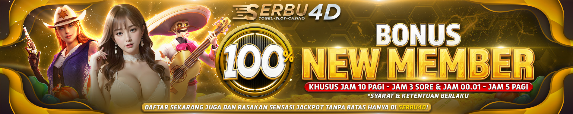 SERBU4D : Situs Bonus New Member 100% Penuh Kejutan